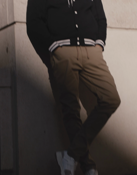 Men's Navy Fleece Baseball Varsity Jacket