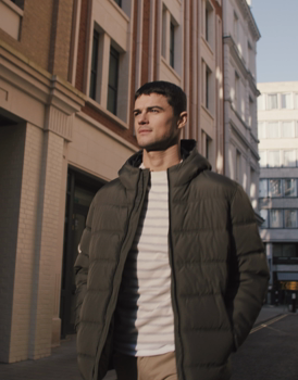 Men's Khaki Puffer Jacket