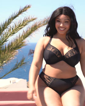 Centre Stage Full Plunge Bra Black &pound;36, Centre Stage Deep Thong Black &pound;19