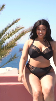 Centre Stage Full Plunge Bra Black &pound;36, Centre Stage Deep Thong Black &pound;19