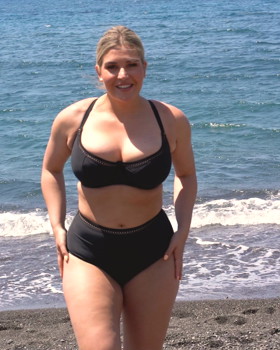 First Class Balcony Bikini Top Black &pound;37 & First Class High Waist Bikini Bottom Black &pound;27
