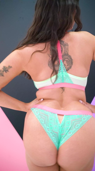 Front and Centre Bralette Mint-Pink, Front and Centre Brazilian Mint-Pink &pound;17