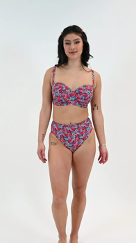 Kitsch Kate - Floral Print - Scooped Balcony Bikini - &pound;38 $65 &euro;52 - High-Waist Bikini - &pound;27 $48 &euro;40