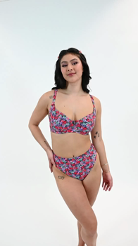 Kitsch Kate - Floral Print - Scooped Balcony Bikini - &pound;38 $65 &euro;52 - High-Waist Bikini - &pound;27 $48 &euro;40