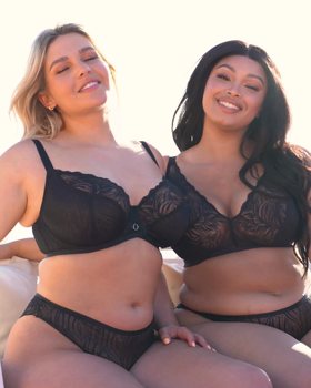 Lace Daze Bralette Black &pound;30, Lace Daze Balcony Bra Black &pound;35, Lace Daze Brazilian Black &pound;19