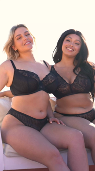 Lace Daze Bralette Black &pound;30, Lace Daze Balcony Bra Black &pound;35, Lace Daze Brazilian Black &pound;19