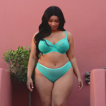 Lace Daze Balcony Bra Blue Lagoon &pound;35, Lace Daze Brazilian Blue Lagoon &pound;19