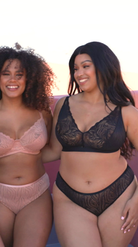 Lace Daze Balcony Bra Latte Beige &pound;35, Lace Daze Brazilian Latte Beige &pound;19, Lace Daze Balcony Bra Black &pound;35, Lace Daze Brazilian Black &pound;19