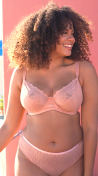 Lace Daze Balcony Bra Latte Beige &pound;35, Lace Daze Brazilian Latte Beige &pound;19