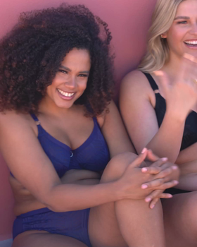 WonderFully Full Cup Bra Navy/Black &pound;36, Wonderfully Short Navy/Black &pound;19
