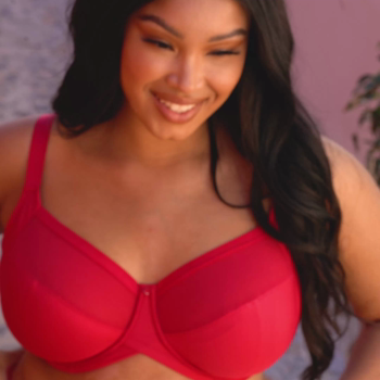 WonderFully Full Cup Bra Strawberry Red &pound;36, Wonderfully Short Strawberry Red &pound;19