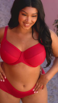 WonderFully Full Cup Bra Strawberry Red &pound;36, Wonderfully Short Strawberry Red &pound;19