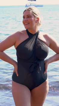 Wrapsody - Bandeau Swimsuit Black &pound;64